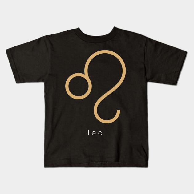 Zodiac Sign Leo Kids T-Shirt by teeleoshirts